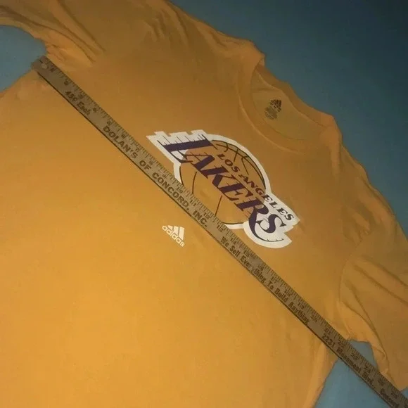 ADIDAS Lakers T-shirt short sleeve orange size XL - Picture 5 of 6